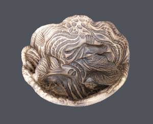 Ellen Ornitz | pf43cx6h25 (Brown pahoehoe lava platter, large with hands)