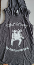 Load image into Gallery viewer, Kirks&#39; Grocery Sleeveless Hoodie |Two Headed Doll (White on Grey)
