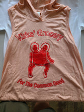 Load image into Gallery viewer, Kirks&#39; Grocery Sleeveless Hoodie |Two Headed Doll (Red on Peach)
