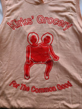 Load image into Gallery viewer, Kirks&#39; Grocery Sleeveless Hoodie |Two Headed Doll (Red on Peach)

