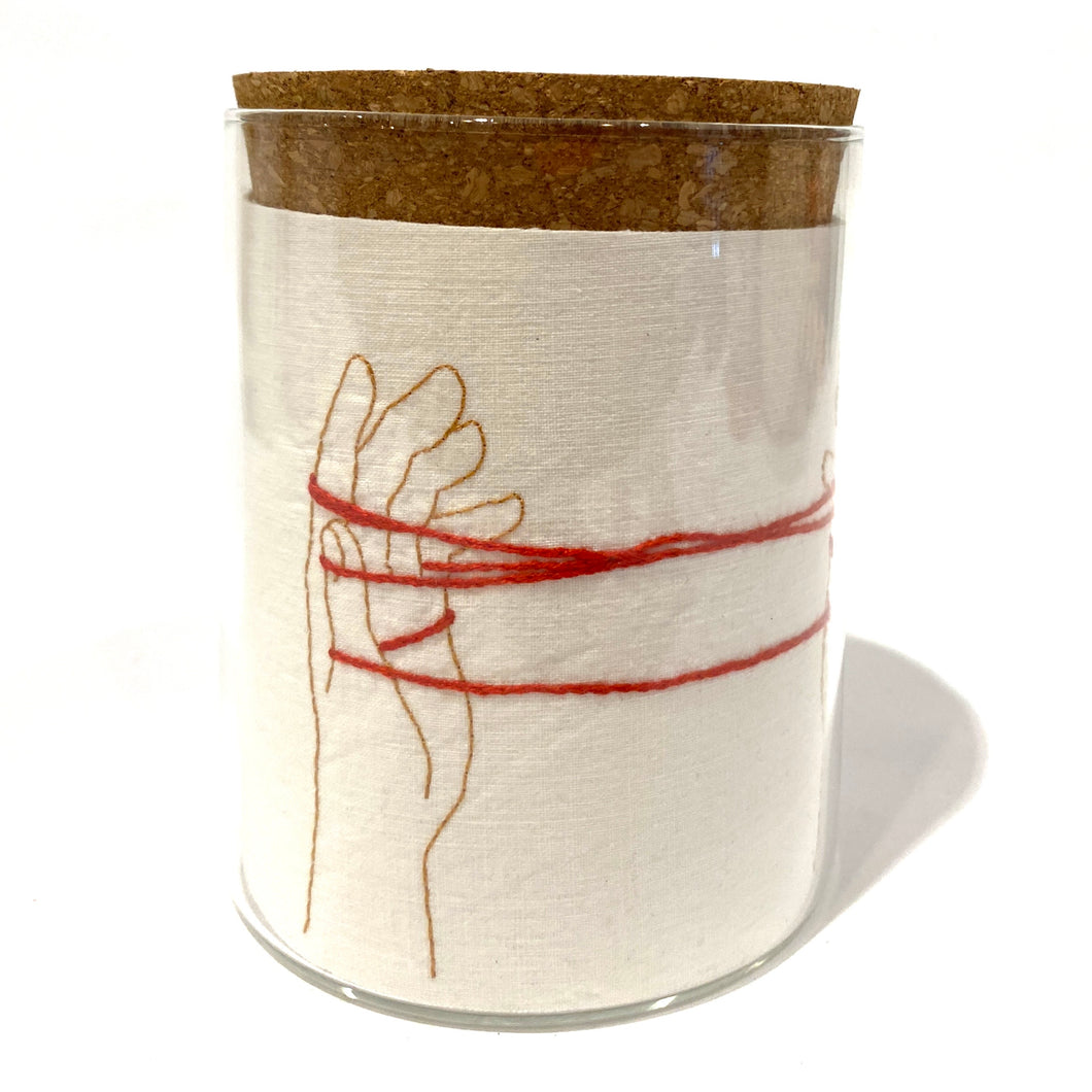 Maggy Rozycki Hiltner | Embroideries in Jars (Cat’s Cradle: Even Stevens)