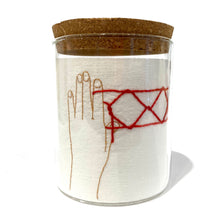 Load image into Gallery viewer, Maggy Rozycki Hiltner | Embroideries in Jars (Cat’s Cradle: Jacob’s Ladder)
