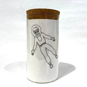 Maggy Rozycki Hiltner | Embroideries in Jars (Floating Spaceboy)