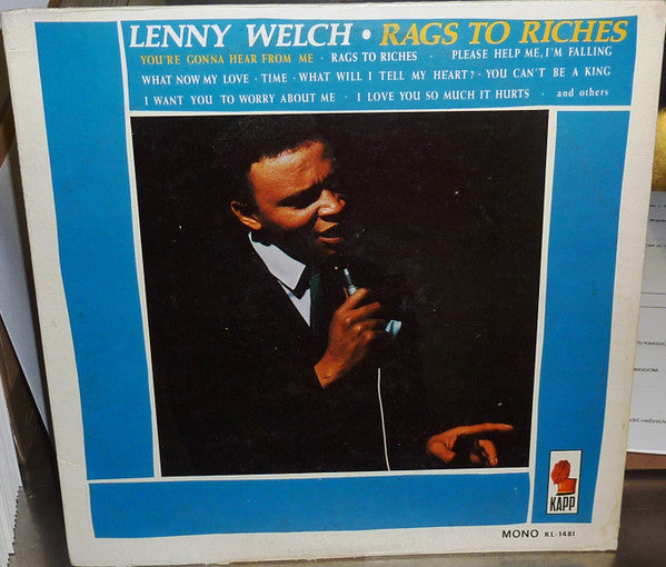 Lenny Welch ‎– Rags To Riches LP (used vinyl)