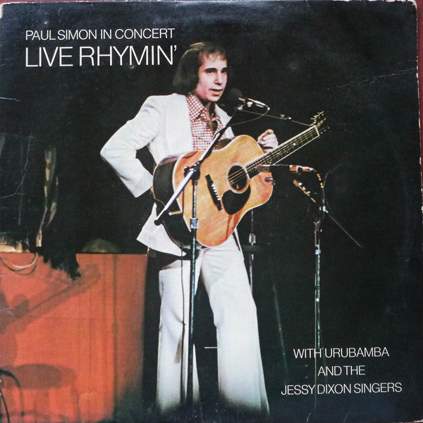 Paul Simon With Urubamba And The Jessy Dixon Singers ‎– Paul Simon In Concert Live Rhymin' LP (used vinyl)