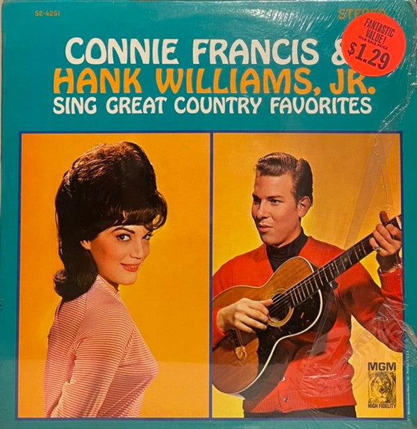 Connie Francis & Hank Williams, Jr. ‎– Sing Great Country Favorites LP (used vinyl)