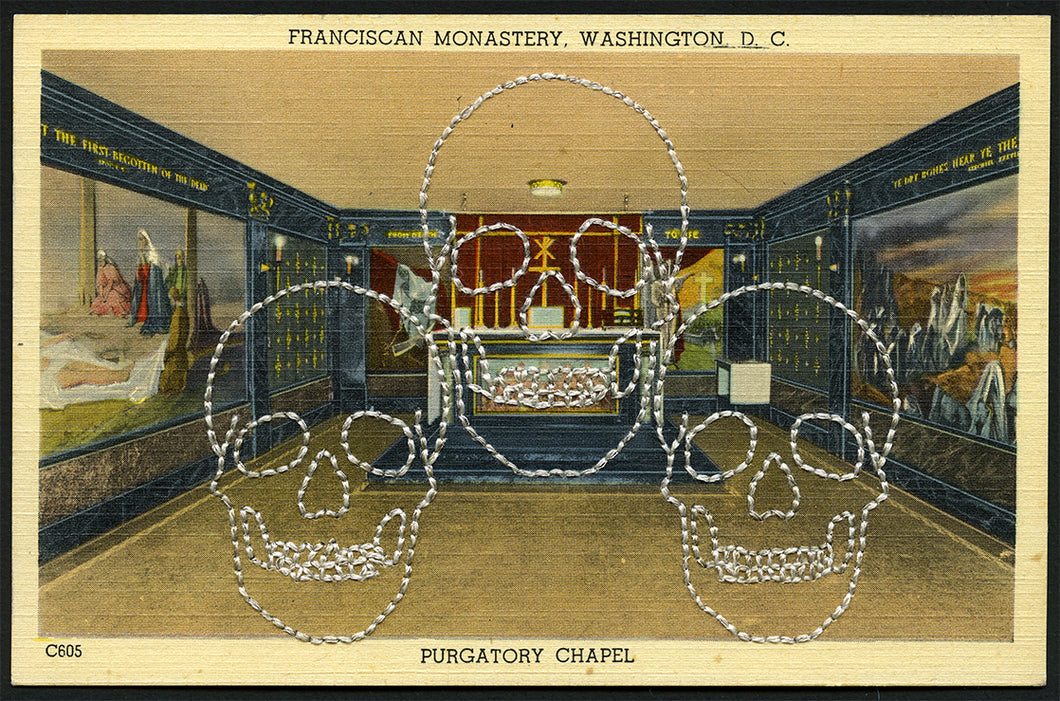 Jane Waggoner Deschner | from the pcard series (Purgatory Chapel, 3 skulls)