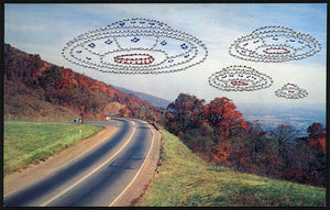 Jane Waggoner Deschner | from the pcard series (fall highway, flying saucers)