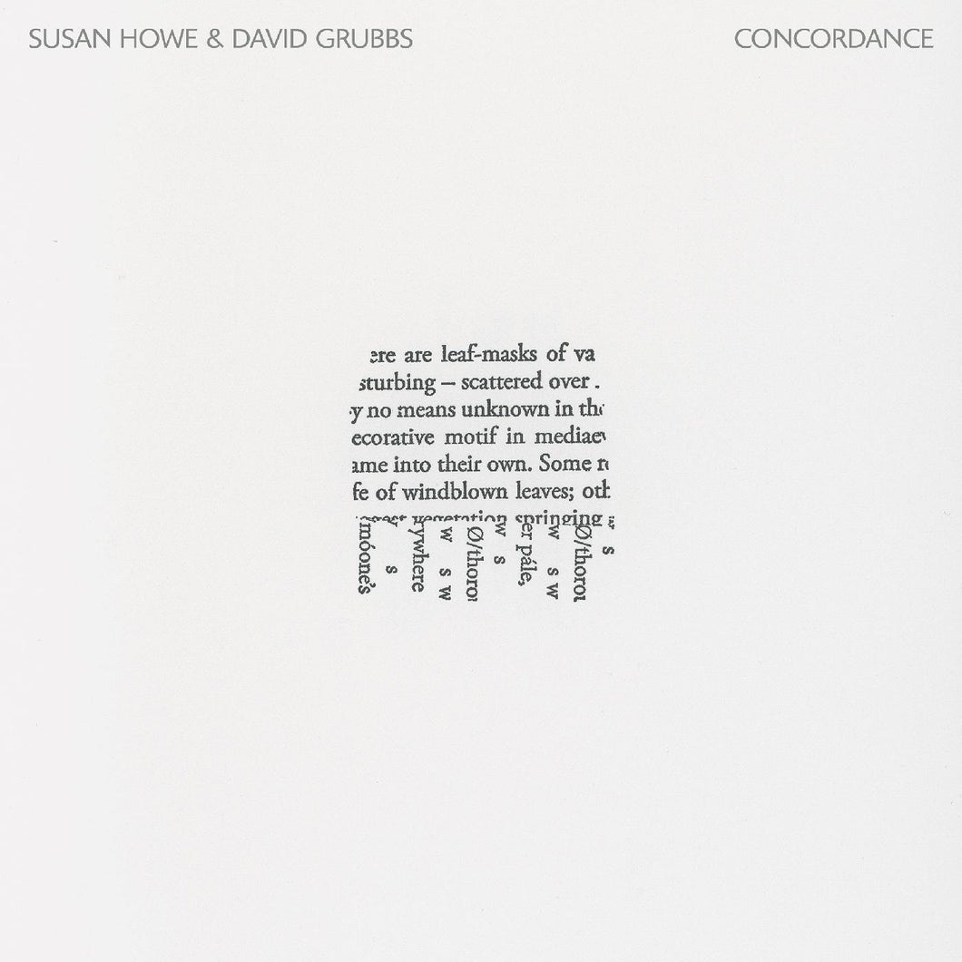 Howe, Susan & David Grubbs | Concordance LP