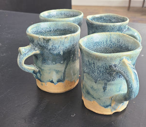 Sandy Dvarishkis Ceramic Mug with Handle (Blue)