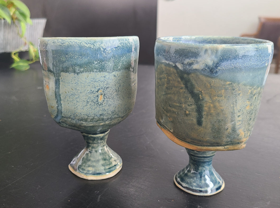 Sandy Dvarishkis Ceramic Goblet (Blue)