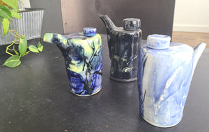 Sandy Dvarishkis Ceramic Vessel with Lid and Longer Spout