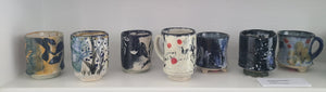 Sandy Dvarishkis Ceramic Assorted Mugs with Handles