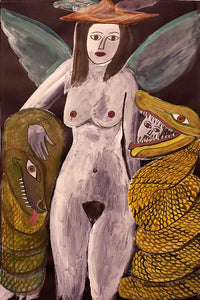 Arrington de Dionyso Painting | Witches and Dragons (acrylic ink)