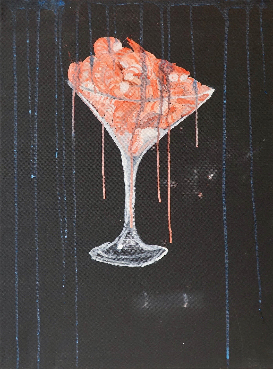 Brandon Miller Painting | Meatsweats: Shrimp Cocktail (oil on canvas)