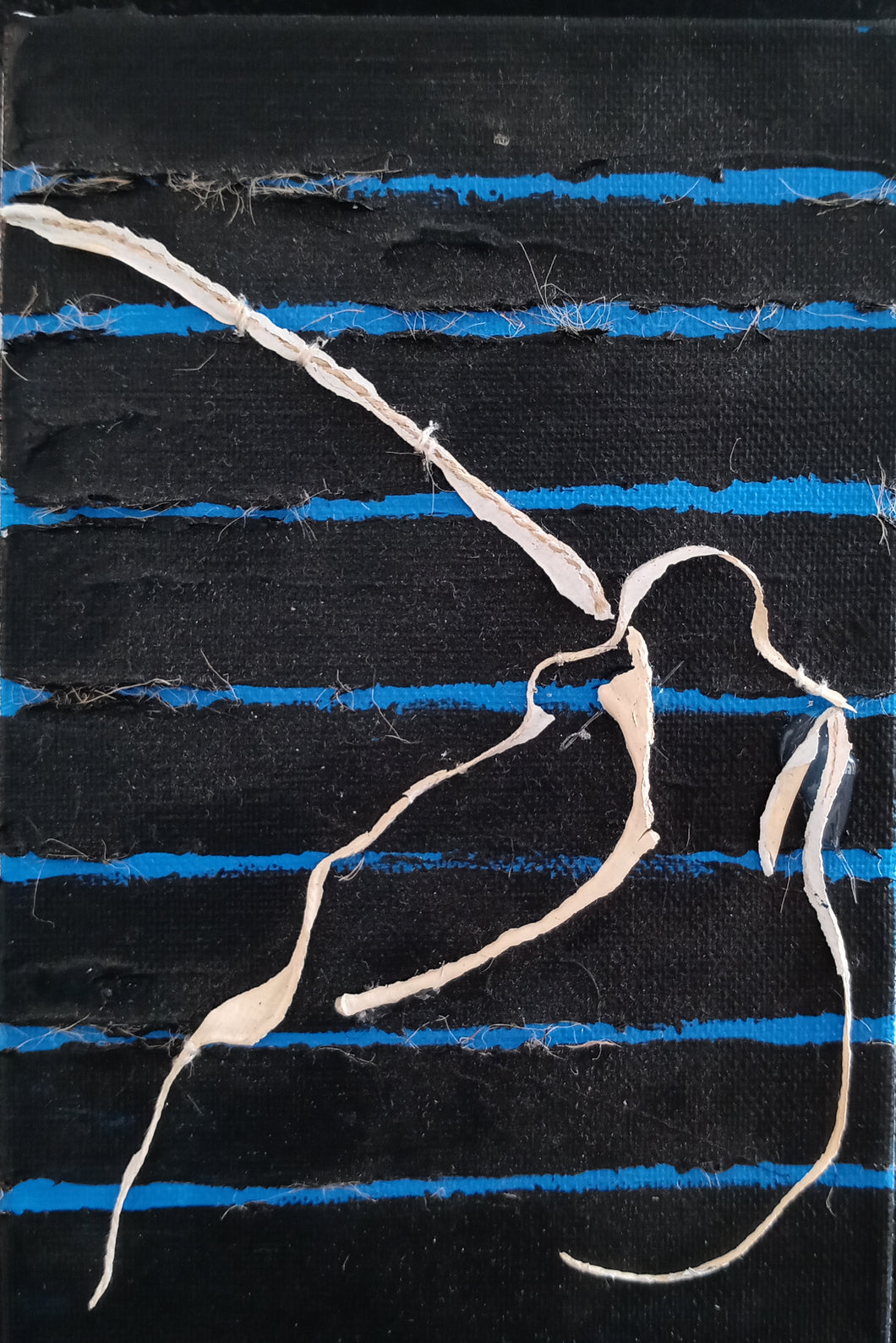 Mary Serbe Painting | Cooke City (acrylic, twine, and glue canvas)