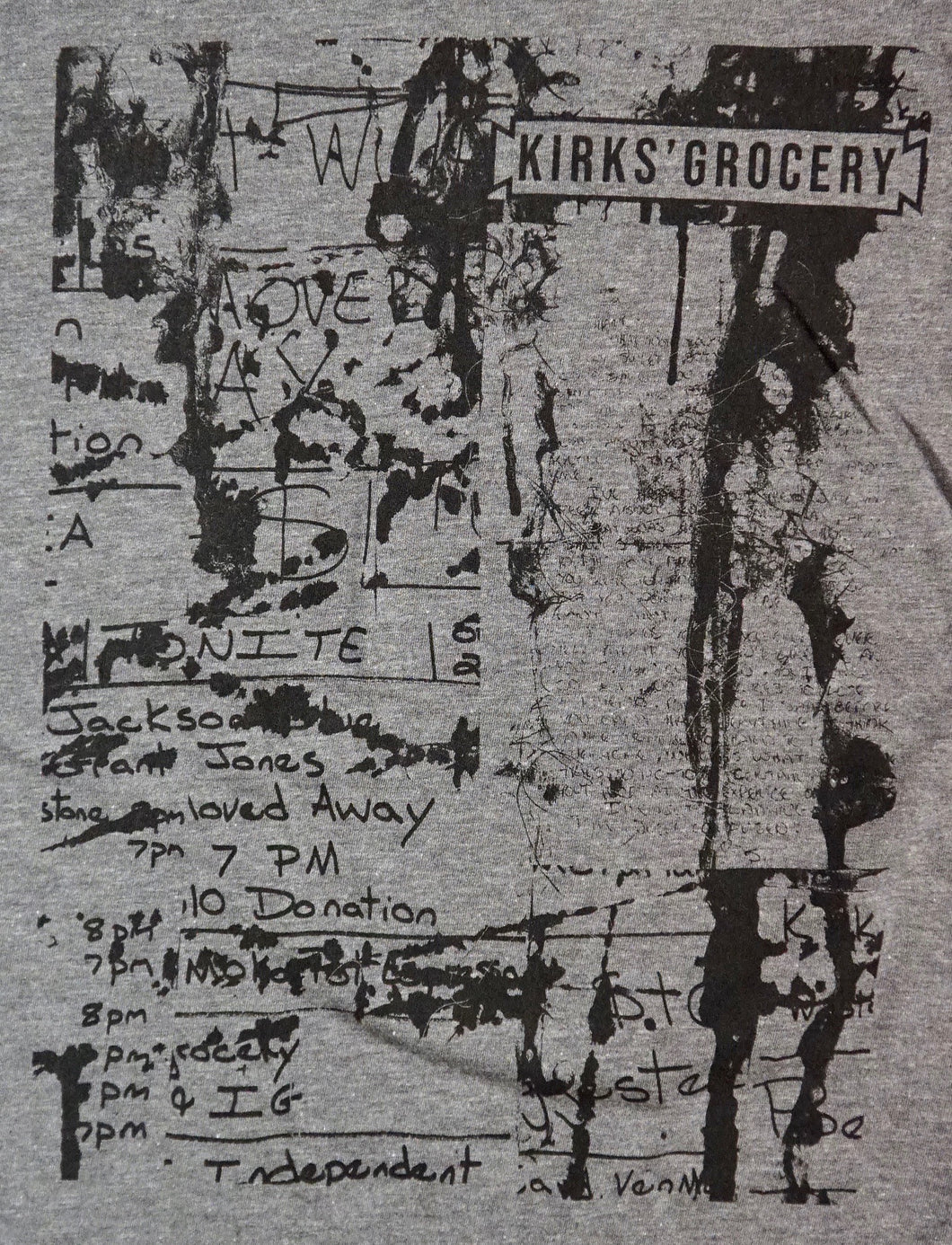 Kirks' Grocery Grey T-Shirt | Shane de Leon Collage