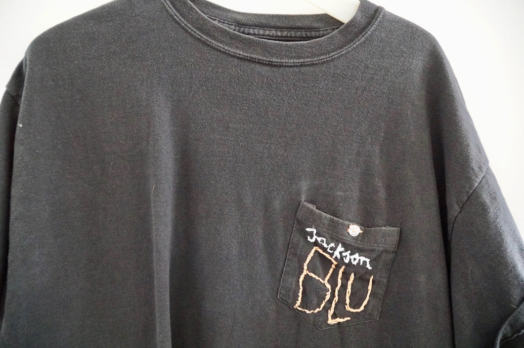 Jackson Blue T-Shirt (Hand Embroidered)
