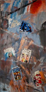 Gary Halsten Painting | Literacy Lost (mixed media on canvas)