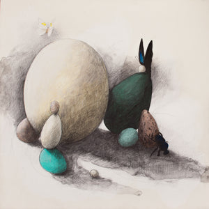 Louis Habeck | Eggs with Scarab Beetle and Butterflies