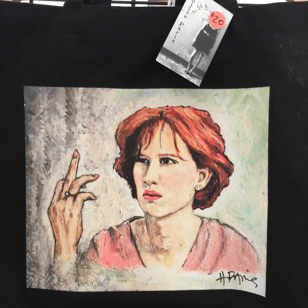 Hollie Paris Canvas Bag | Molly Ringwald (painted canvas bag)
