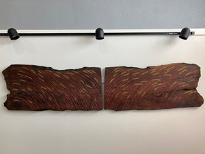 Phoebe Knapp sculpture | Tall Grass Prairie (carved walnut/mixed media)