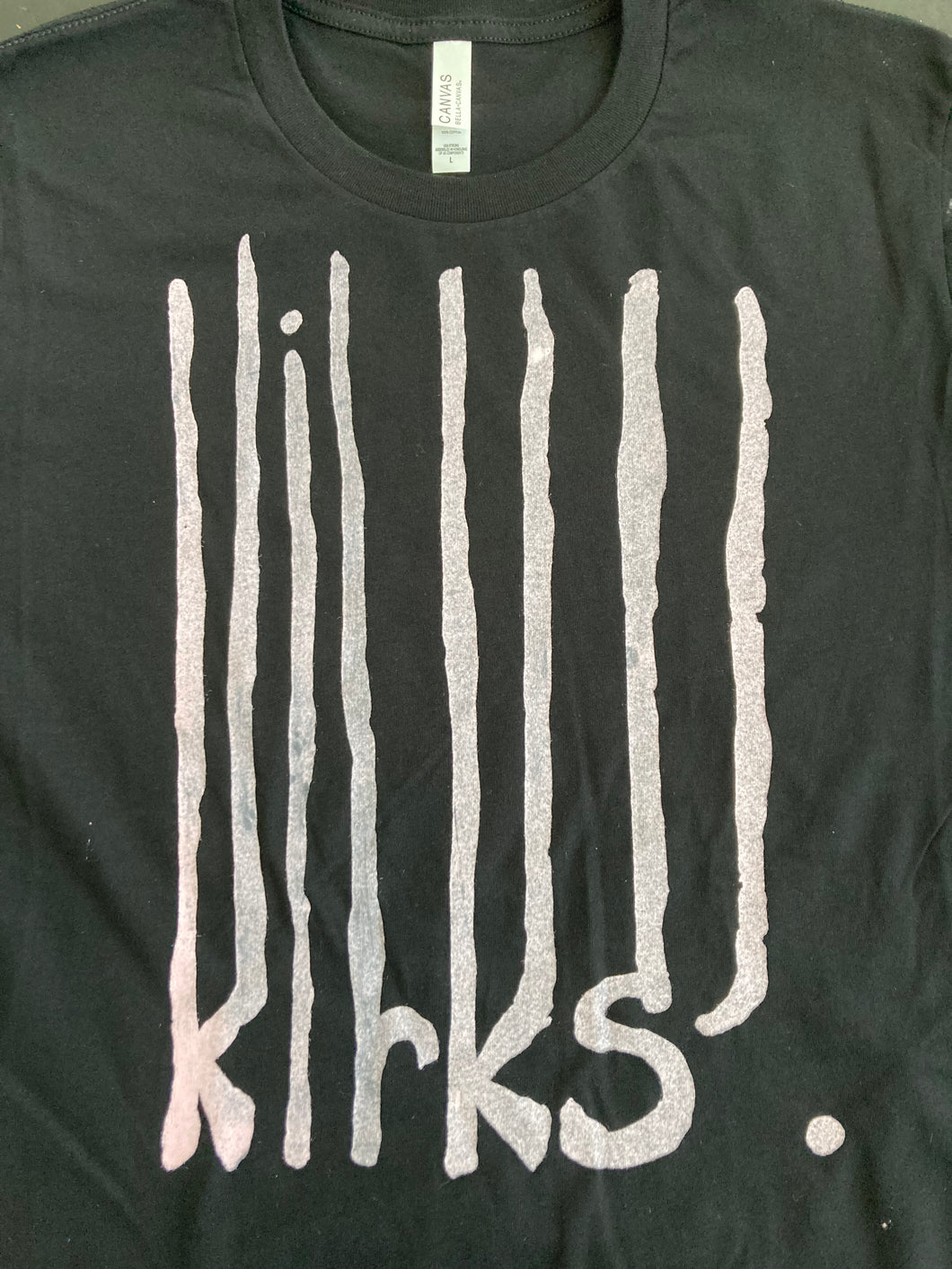 Kirks' Grocery T Shirt | Kirks' pink stripes