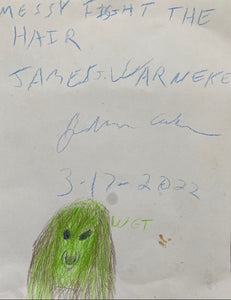 James John Warneke Drawing | Messy Fight the Hair