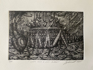 Jay Schmidt Etching | Scene from a Lost Planet