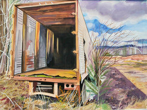 Leah Tinari Painting | Untitled (Trailer) (gouache on paper)