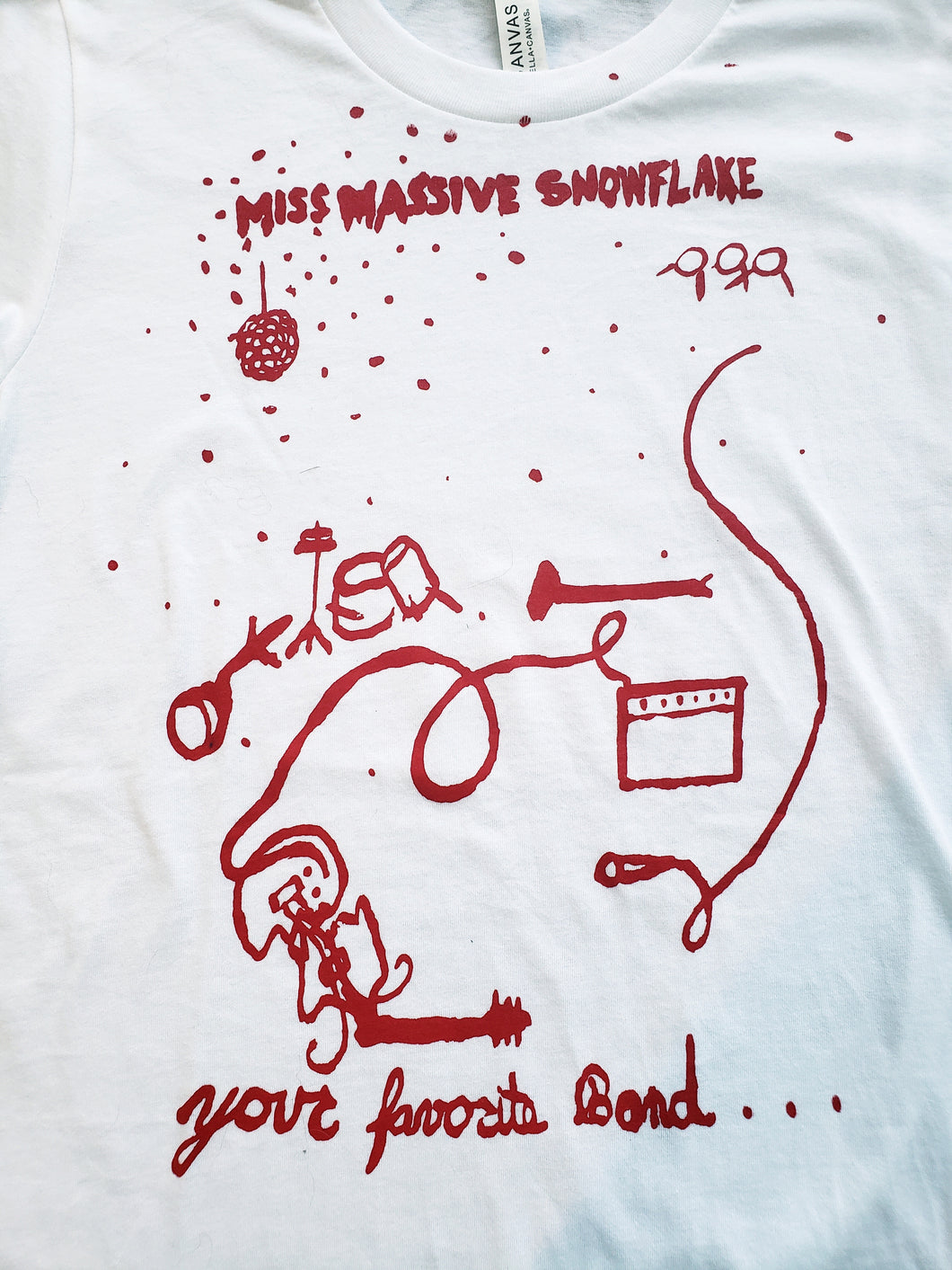 Miss Massive Snowflake | Your Favorite Band White T Shirt