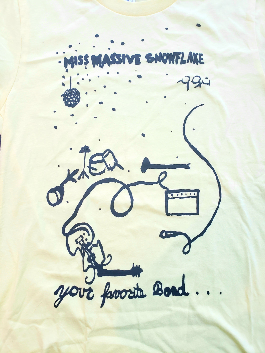 Miss Massive Snowflake Your Favorite Band Yellow T Shirt