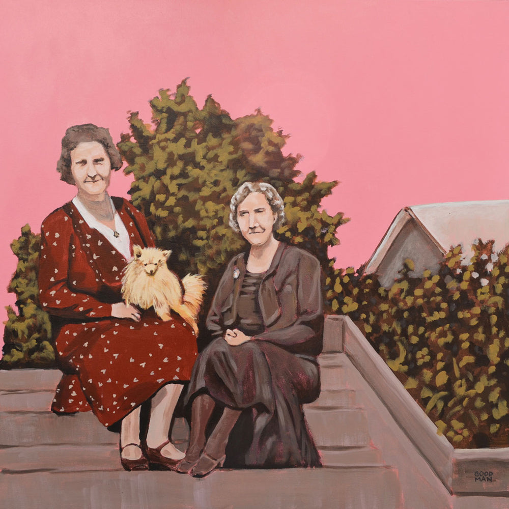 Marla Goodman Painting | Women's March 10 (acrylic on canvas 24x24)