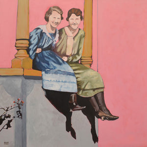 Marla Goodman Painting | Women's March 5 (acrylic on canvas 24x24)