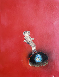 Nicholas Rogers Painting | Red Boy (mixed media)