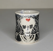 Load image into Gallery viewer, Sandy Dvarishkis Ceramic Shotglass | Dread Heart
