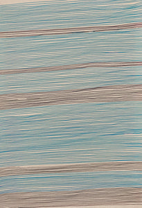 Shane de Leon Drawing | Lines (Blue Black) (uniball on watercolor paper)