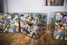 Load image into Gallery viewer, Terry Karson Sculpture | Stumps (post consumer waste under glass 19&quot;)
