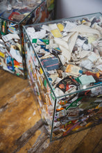 Load image into Gallery viewer, Terry Karson Sculpture | Stumps (post consumer waste under glass 19&quot;)
