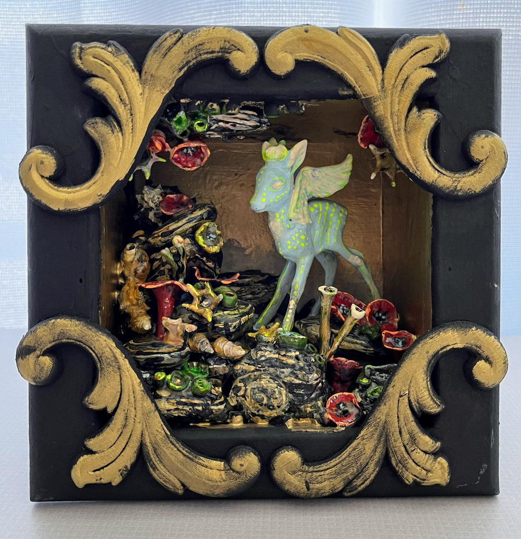 Jennifer Eli Indreland | Winged Deer Diorama (small)