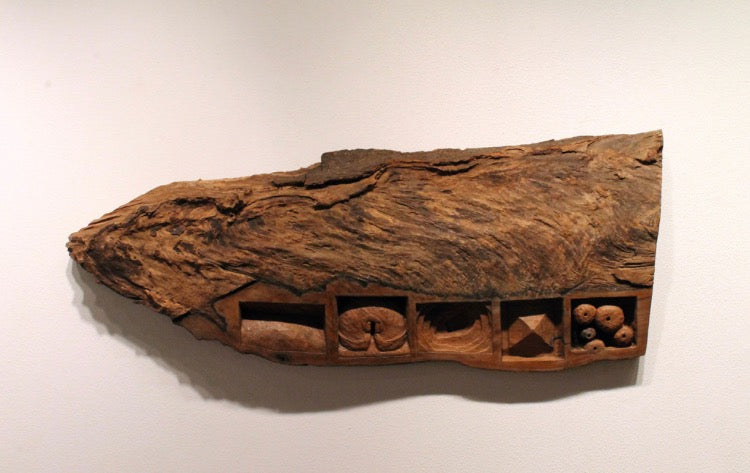 Phoebe Knapp sculpture | Excavate or Extract (carved wood)