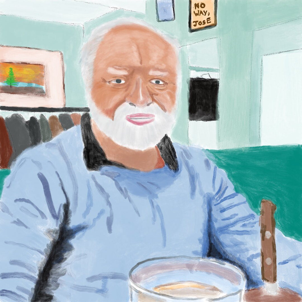 Keith Martinez Print | Harold Enjoys A Meal (digital painting print)